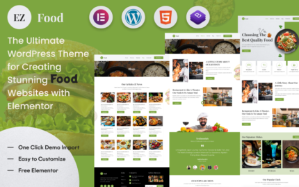 EZ Food Restaurant: Ultimate Restaurant WordPress Theme