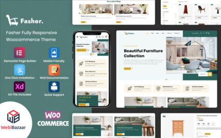 Fasher - Furniture Elementor WooCommerce Template WooCommerce Theme