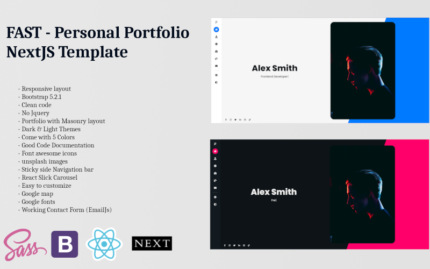 Fast - Personal Portfolio NextJs Template Website Template