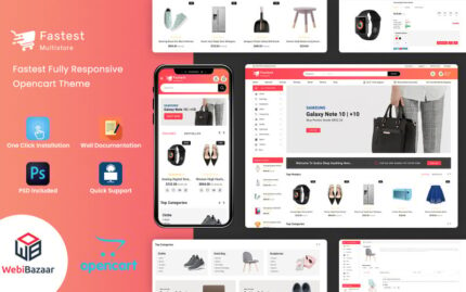 Fastest - Multipurpose MarketPlace OpenCart Store OpenCart Template