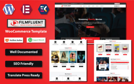 Film Fluent - Movie Studio & Film Maker WooCommerce Elementor Template WooCommerce Theme