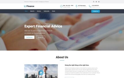 Finance - Financial Advisor HTML5 Landing Page Template