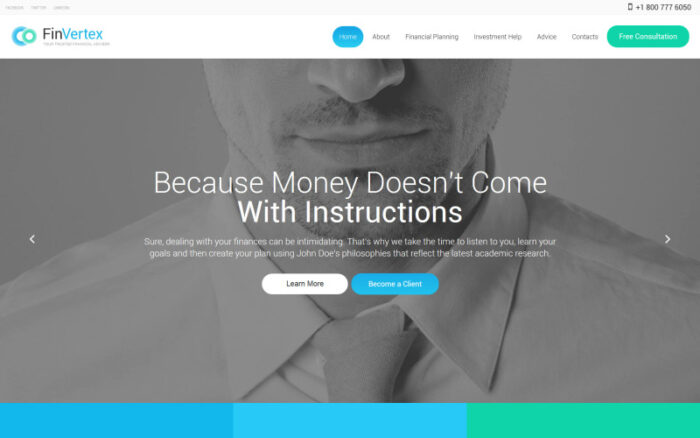 FinVertex Website Template