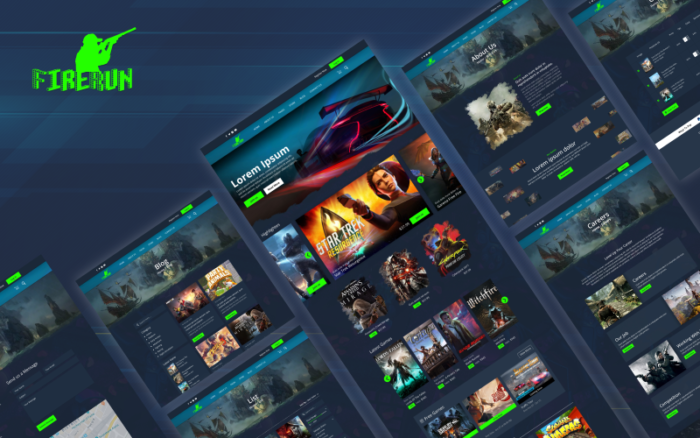 FireFun HTML Gaming Website Templates