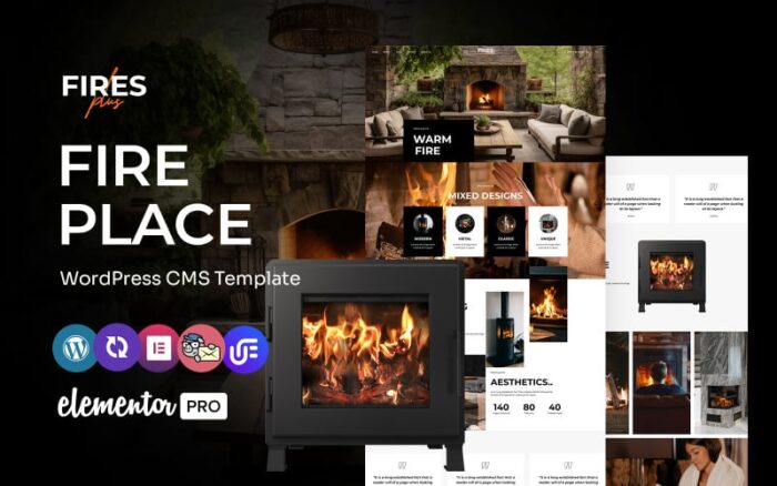 FiresPlus - Fireplace Multipurpose WordPress Elementor Theme WordPress Theme