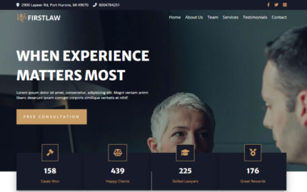 Firstlaw Law Firm - HTML5 Landing Page Template
