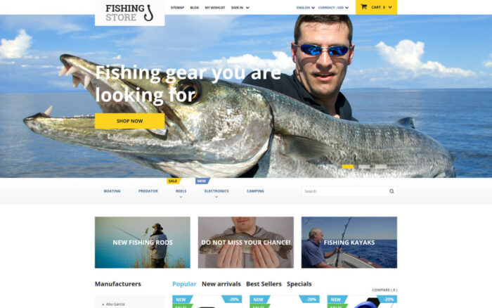 Fishing Store PrestaShop Theme