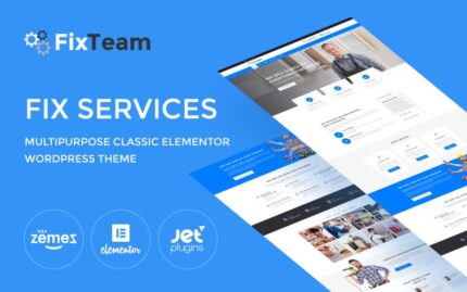 FixTeam - Fix Services Multipurpose Classic WordPress Elementor Theme WordPress Theme