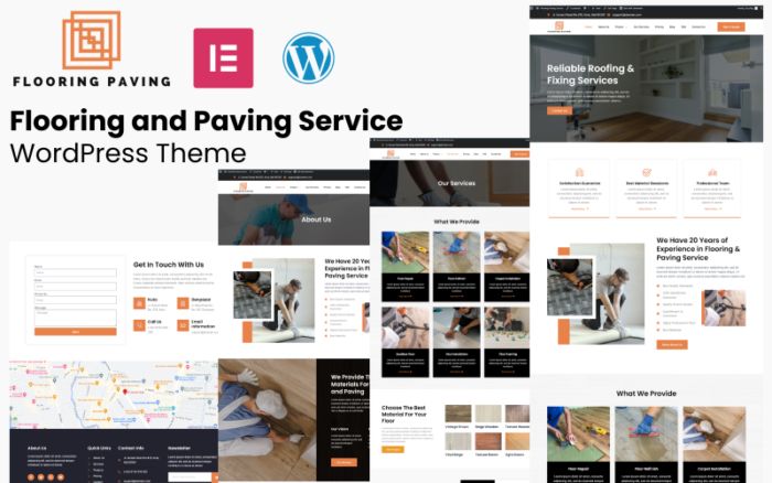 Flooring and Paving Services WordPress Theme