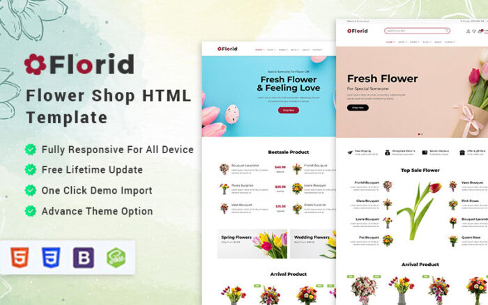 Florid - Flower & Florist Shop HTML Template Website Template