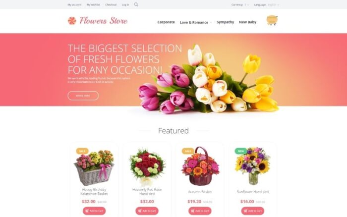 Flowers Store OpenCart Template