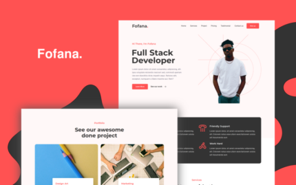 Fofana - Personal Portfolio Template Landing Page Template