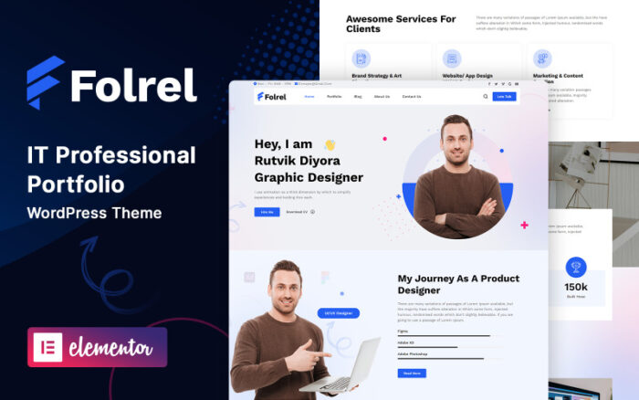 Folrel - Creative and IT Professional Portfolio Wordpress Theme WordPress Theme