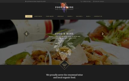 Food Wine Website Template