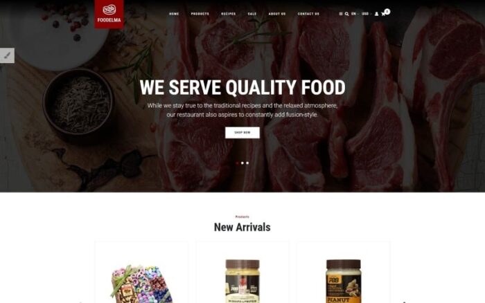 Foodelma - Delicious Food Online Store OpenCart Template