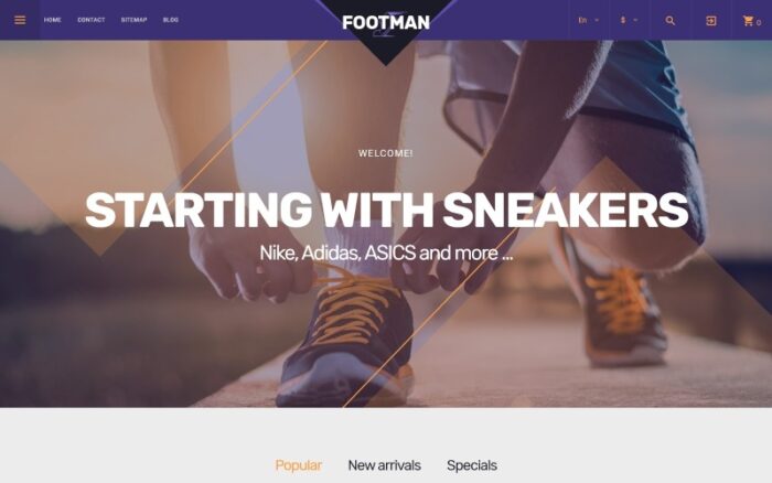 Footman - Sneakers Store PrestaShop Theme