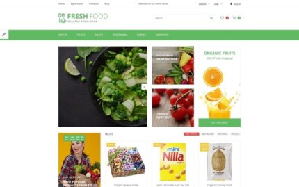 Fresh Food - Healthy & Organic Food Store OpenCart Template