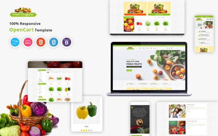 Fresh Organic - OpenCart Template