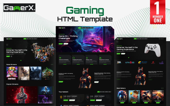 GamerX – Multipurpose Gaming HTML Template | Game Store | Gamers, online streamers & game blogs Website Template