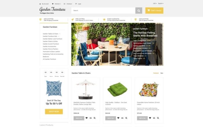 Garden Furniture - Garden & Office Furniture OpenCart Template