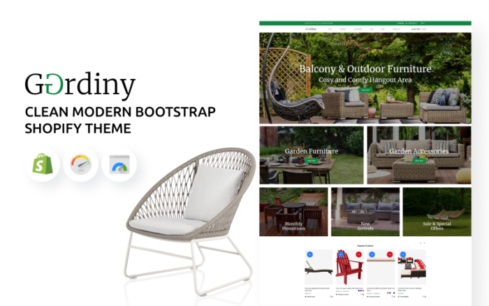 Gardiny - Clean Modern Bootstrap Shopify Theme