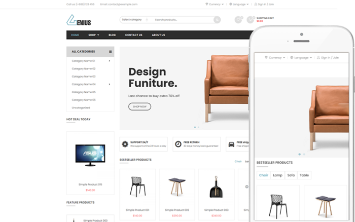 Genius - Multipurpose Theme WooCommerce Theme