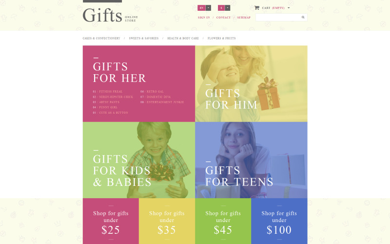 Gift Shop PrestaShop Theme