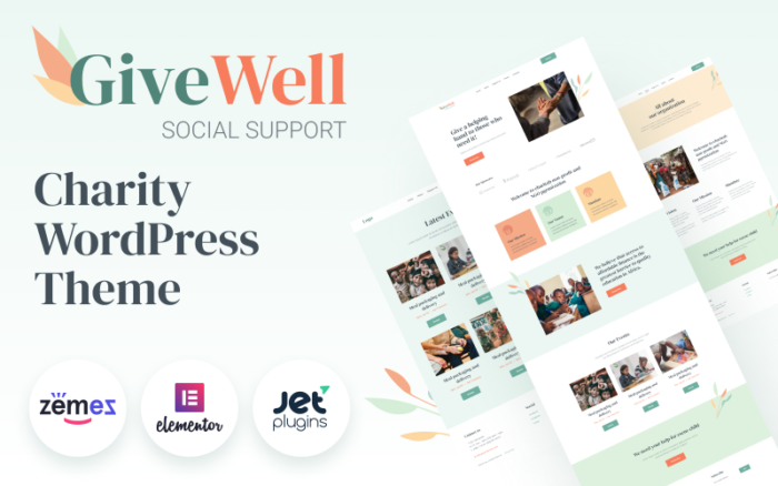 GiveWell - Donation Non-profit Website WordPress Theme