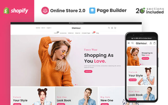 Glamour Fashion & Accessories Shopify Theme