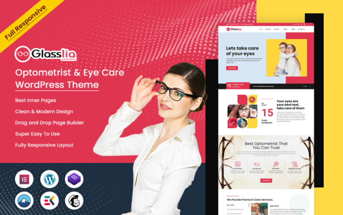 Glasslia - Optometrist & Eye Care WordPress Theme