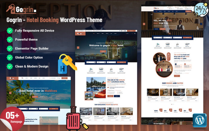 Gogrin - Hotel Booking WordPress Theme