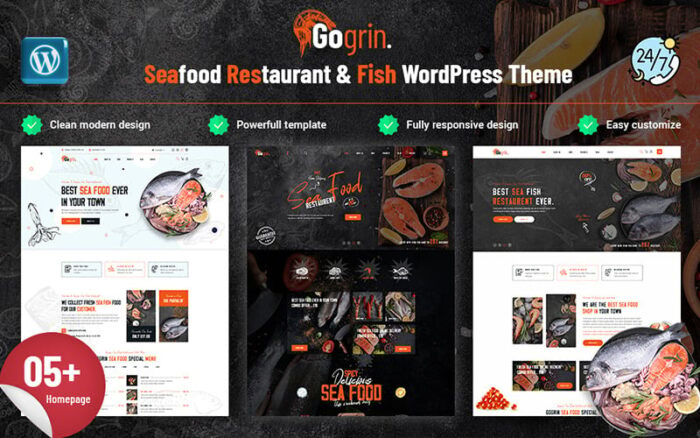 Gogrin - Seafood & Fish Restaurant WordPress Theme