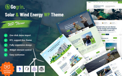 Gogrin - Solar & Wind Energy WordPress Theme