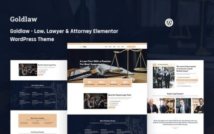 Goldlaw Law, Lawyer & Attorney Elementor WordPress Theme