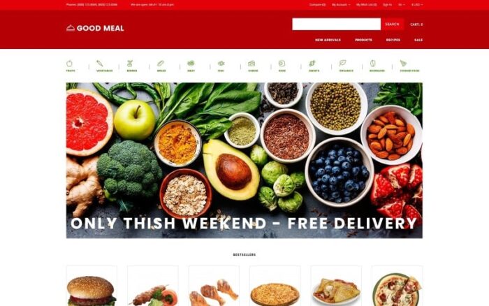 Good Meal - Food Store Multipage Creative OpenCart Template