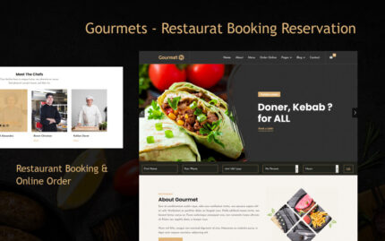 Gourmets - Restaurat Booking Reservation Joomla 5 Template Joomla Template