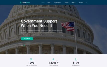 GoverFree - Government Multipage Clean HTML Website Template