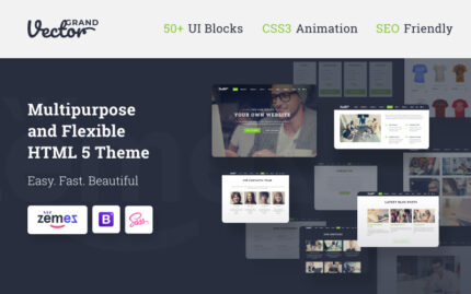 Grand Vector - Web Design Studio HTML5 Website Template