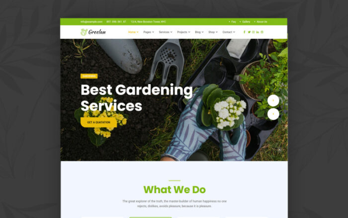 GreeLan – Joomla 5 Gardening Lawn and Landscaping Template Joomla Template