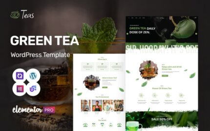 Green Tea - Organic Tea And Green Tea WordPress Elementor Theme WordPress Theme