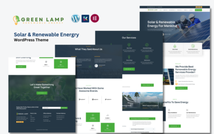 GreenLamp - Solar & Renewable Energy WordPress Theme