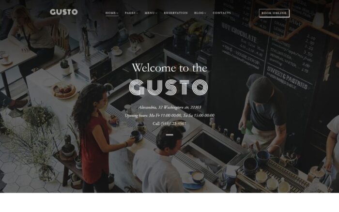 Gusto - Cafe & Restaurant WordPress Theme