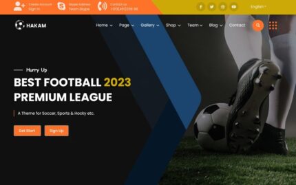 Hakam - Scoccer Clup & Sports Website Template