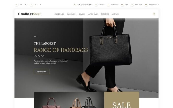 Handbags OpenCart Template