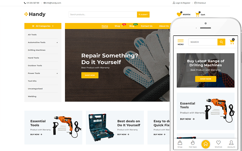 Handy - Theme for Tools & Equipment Store WooCommerce Theme