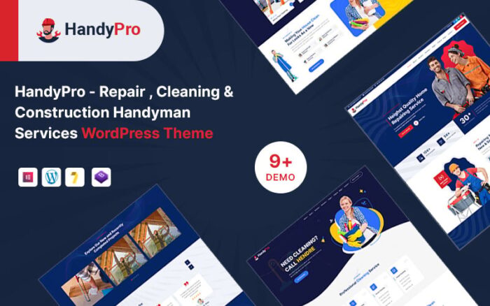 HandyPro - Repair , Cleaning & Construction Handyman Services WordPress Theme