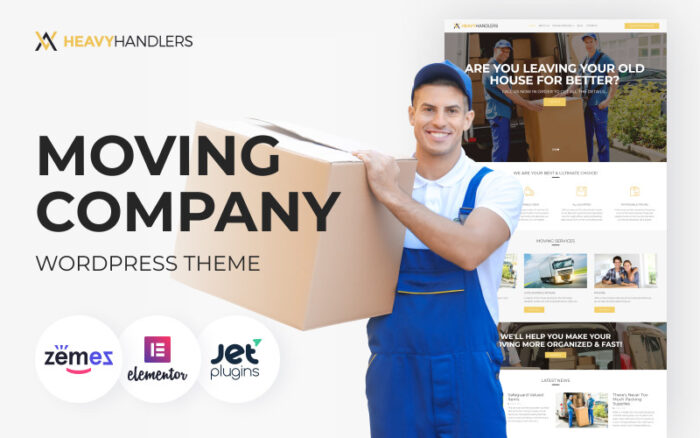 Heavy Handlers - Transportation & Moving Company WordPress Theme