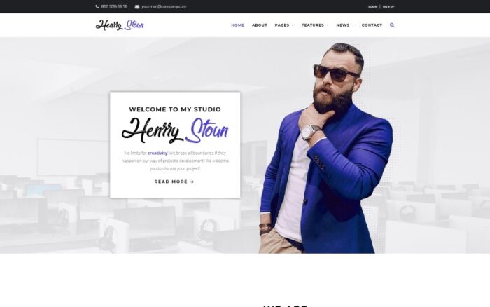 Henry Stoun - Personal Website WordPress Theme