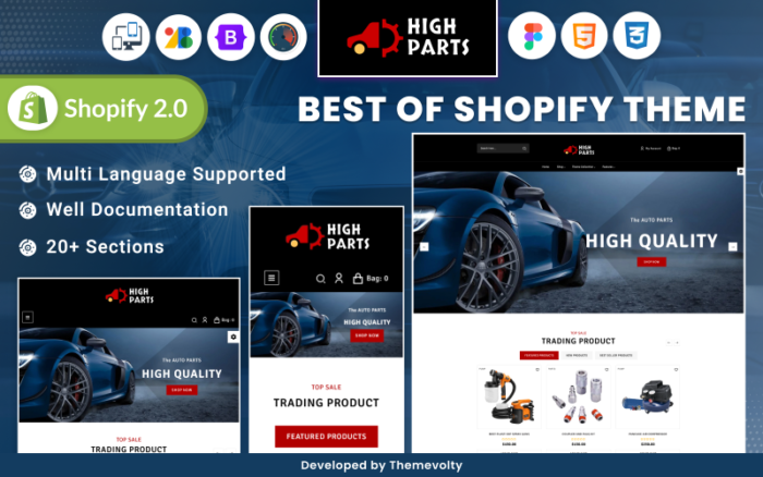 High Parts - Mega Parts Super Store Shopify 2.0 Premium Responsive Theme Shopify Theme