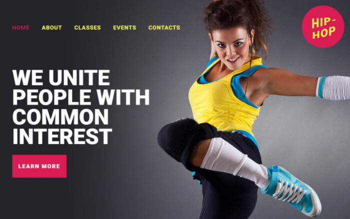 Hip-Hop - Dance Studio Creative HTML Landing Page Template